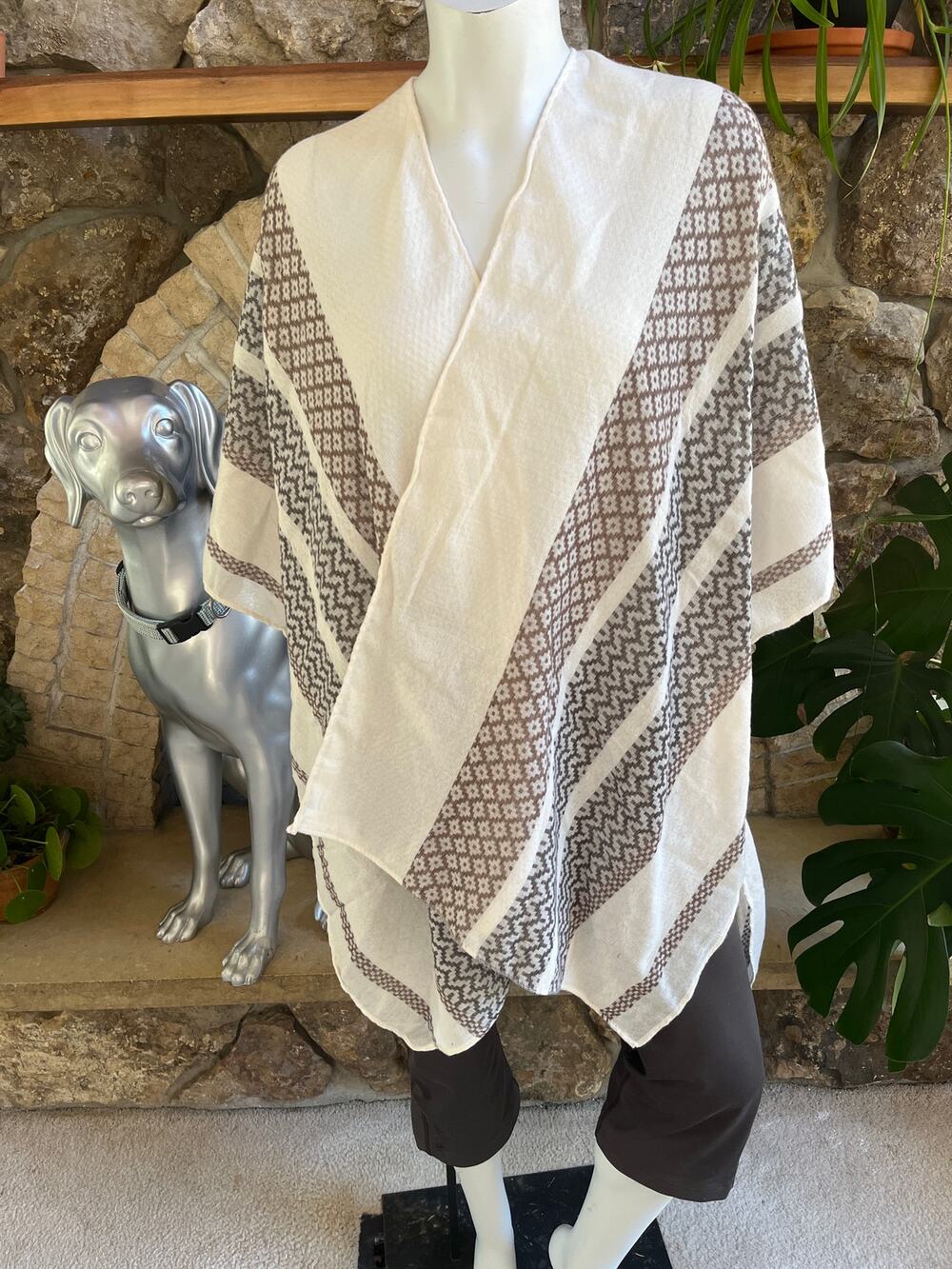NEW Time & Tru Oversized Sweater Cardigan Kimono Cream Women's One Size